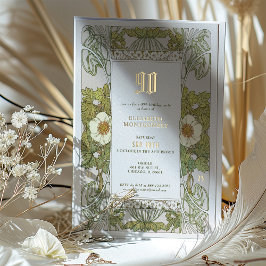 90e anniversaire Invitation Art nouveau par Mucha