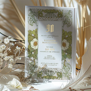 90e anniversaire Invitation Art nouveau par Mucha
