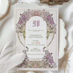 90e anniversaire Invitation Art Nouveau W. Morris