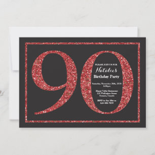 90e anniversaire Invitation Parties scintillant ro