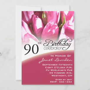 90e anniversaire Invitations de fête