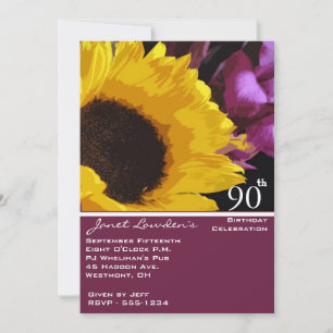 90e anniversaire Invitations de fête
