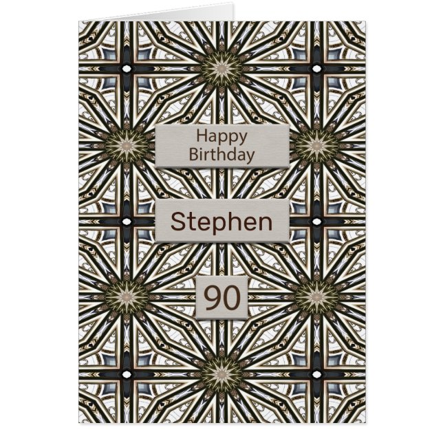 90e anniversaire Mandala Design Abstrait (Devant)