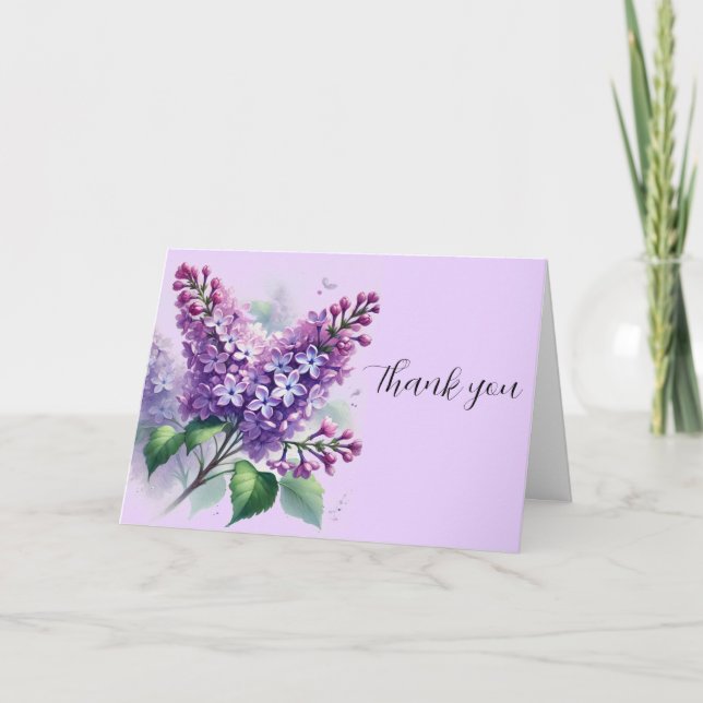 90e anniversaire Purple Lilac Fleurs Merci (Devant)