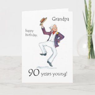 90e carte d'anniversaire pour un grand-père