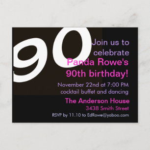 90e Ninetieth Quatre-vingt-dix Anniversaire Carte 