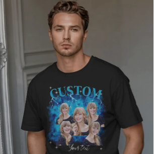 90er Bootleg Rap T-Shirt Maßgeschneidertes Foto-T-