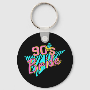 90er Braut Brautjungfer Retro passende Junggeselli Schlüsselanhänger