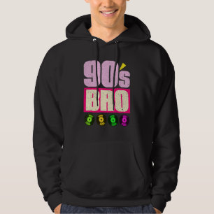 90er Bro Vinyl 90er Musik 1990er Theme Party Ninet Hoodie