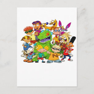 90er-Cartoon-Mashup-T-Shirt  Postkarte