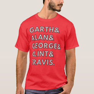90er Country Männer Sänger Garth Clint Alan George T-Shirt