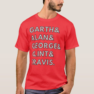 90er Country Männer Sänger Garth Clint Alan George T-Shirt