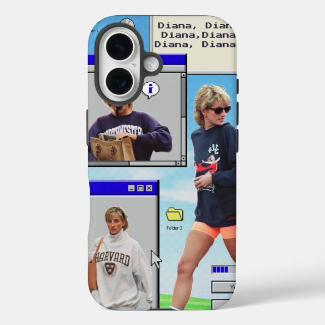 90er Diana iPhone 16 Hülle (Rückseite)