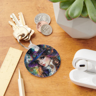90er Gothic Steampunk Alice Button Schlüsselanhänger