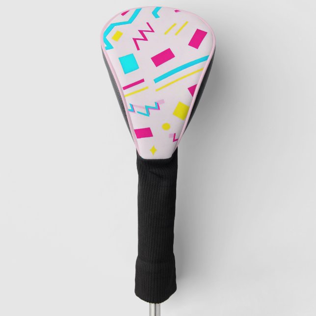 90er Hand Drawn Doodle Golf Headcover (Vorderseite)