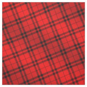 90er Inspiriert Kariertes Muster Grunge Red Black  Stoff