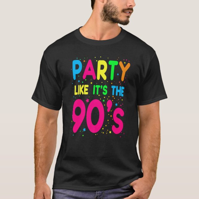 90er Jahre für Damen Rave Outfit & Extravagantes K T-Shirt (Vorderseite)