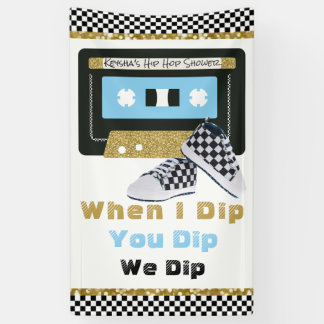 90er Jahre Hip Hop BOY Baby Shower| Blue & Gold Banner