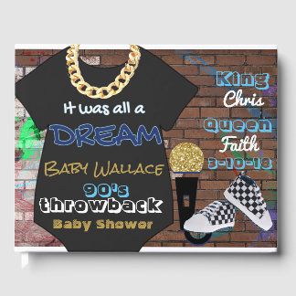 90er Jahre Hip Hop BOY Baby Shower Custom Gästebuc Gästebuch