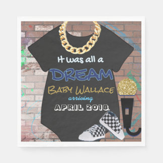 90er Jahre Hip Hop Urban Baby Dusche {Junge} Napki Serviette