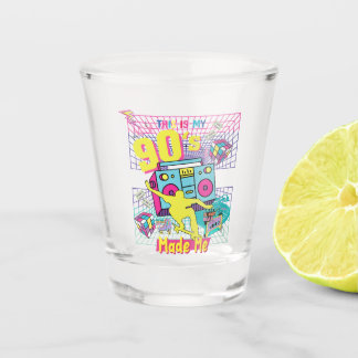 90er Jahre Hip Hop Vibes Retro machte mich Schnapsglas