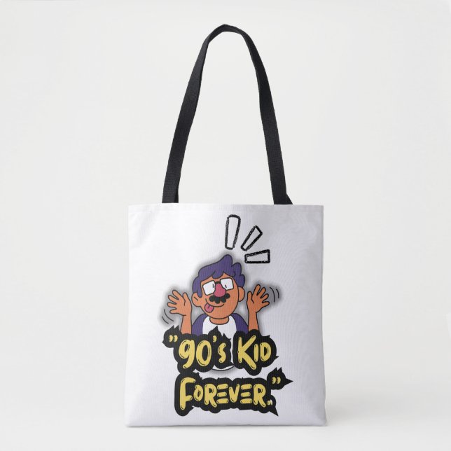 90er Jahre Kid Forever - Nostalgie Cartoon Edition Tasche (Vorderseite)