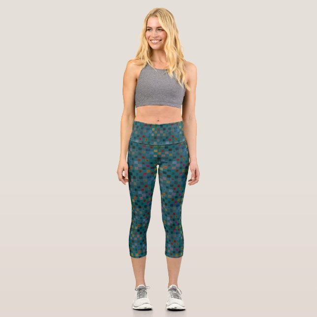 90er Jahre Küche Backsplash Erinnerungen Capri Leggings (Vorderseite)