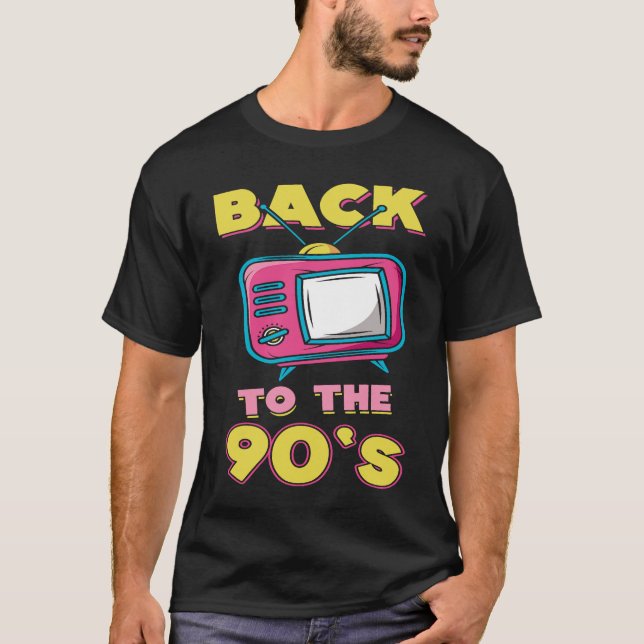 90er Jahre Outfit Zurück zu den 90er Retrorohrfern T-Shirt (Vorderseite)