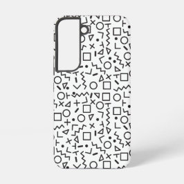 90er Jahre Schwarz-Weiß-Formen-Muster Samsung Galaxy Hülle