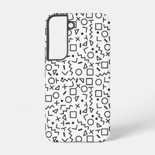 90er Jahre Schwarz-Weiß-Formen-Muster Samsung Galaxy Hülle