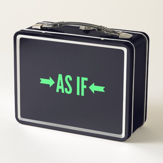 90er Jahre Slogan Lunch Box, Black Metal Lunch Box (Rückseite)