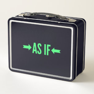 90er-Jahre-Slogan-Lunchbox, schwarze Metall-Lunchb Metall Brotdose