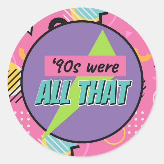90er Jahre waren all dieser Sticker, Sticker der 9 (Vorderseite)