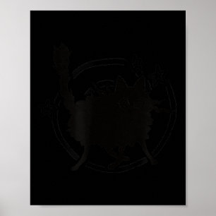 90er Jahre Y2k Funny Beängstigend Tomcat Cat wird Poster