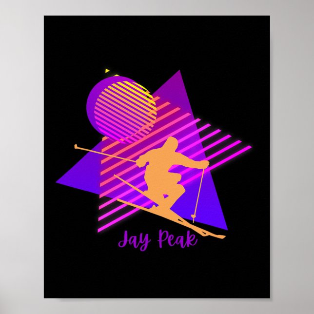 90er Jay Peak Vermont Skifahrer Poster (Vorne)
