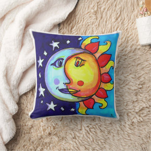 90er Lunar Solar Sun Moon Celestial Vibes Kissen