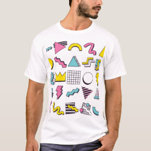 90er Memphis: Pop-Designelemente. T-Shirt