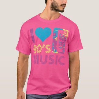 90er Musik Ich liebe 90er Musik Musik Audio Kasset T-Shirt