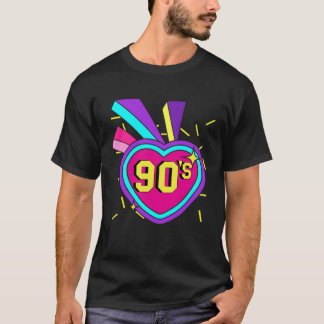 90er Outfit Retro Party 90er Kostüm Theme Party Pu T-Shirt