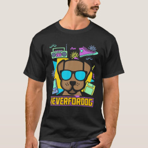 90er Outfits 90er Party Neverfordog Hund Pu T-Shirt