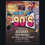 90er Party zum Geburtstag Flyer<br><div class="desc">Party Flyer der 90er: Alsbald Leute, brechen Sie Ihr Flanell-Shirt mit dieser total bösen 90er Party Einladung aus. Sie brauchen nicht mit der Hand zu reden, denn Sie zeigen, dass Sie auf jeden Fall noch jiggy werden und einige Fliegenbewegungen auf der Tanzfläche abschlagen können. Behalt es echt und vergiss nicht,...</div>