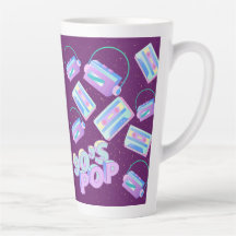 90er Pop-Musik Muster Icons Kassettenrekorder