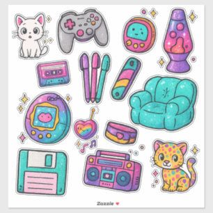 90er Prop Pack Aufkleber – Glitter