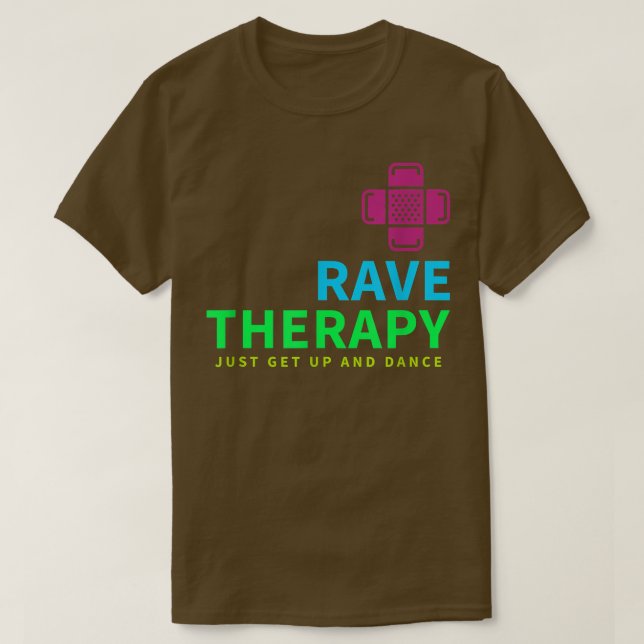 90er Rave Therapy EDM House Music Techno Dubstep T-Shirt (Design vorne)