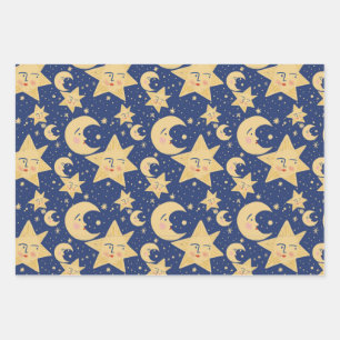 90er Retro-Geschenkpapier-Flat Sheet Set von 3 Geschenkpapier Set