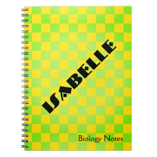 90er Retro Karo Personalisiertes Notizbuch Notizblock
