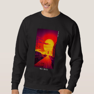 90er Retro Synthwave japanische Vaporwave Kunst Ot Sweatshirt