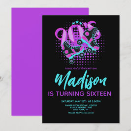 90er Roller Skate Thema Geburtstagsparty Einladung
