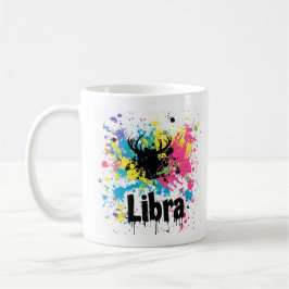 "90er-Rückensteigerlibra: Spritzer Paint Tasse" Kaffeetasse