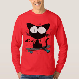 90er, Skateboard Katze, Skateboard stirbt nie T-Shirt